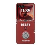 Red Guitar Analog Delay Graphic Etui Flip Housse Cuir pour Motorola Razr 60 Ultra, Razr Ultra 2025