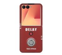 Red Guitar Analog Delay Graphic Etui Flip Housse Cuir pour Samsung Galaxy Z Flip 7