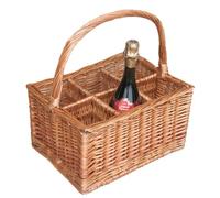 Red Hamper Double 6 étuvé Boissons Porte-Bouteille Panier