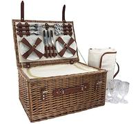 Red Hamper Panier de Pique-Nique Classique en Osier pour 6 Personnes