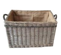 Red Hamper Panier rectangulaire tressé en Saule avec Doublure en Toile de Jute
