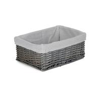 Red Hamper ST071W/1 Petit panier de rangement en osier avec doublure blanche Marron