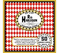 Red Harlequin Scrapbook Paper: 50 Double-Sided Craft Paper Sheets, Diamond Pattern for Crafting, Decoupage, DIY Projects, Origami, & More | 8.5" x 8.5"