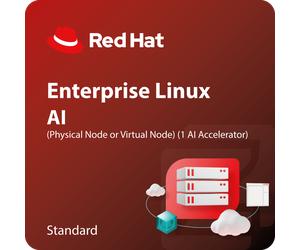 Red Hat Enterprise Linux AI (Physical Node or Virtual Node), Standard (1 AI Accelerator)