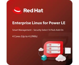Red Hat Enterprise Linux for IBM Power, LE, Security Select 10 Pack, Add-On (4 Cores, Up to 4 LPARs)