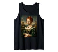 Red Head Mona Lisa Célèbre Peinture Art Parodie Renaissance Débardeur