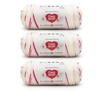 Red Heart All in One Flower Power Lot de 3 pelotes de fil 100% acrylique #4 peigné (moyen) 250 g pour tricot/crochet