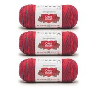 Red Heart All in One Flower Power Lot de 3 pelotes de laine 100% acrylique #4 peignée (moyenne), 250 g, pour tricot/crochet