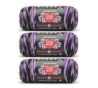 Red Heart All in One Granny Square Grape Granny Lot de 3 pelotes de laine 250 g