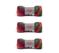 Red Heart Boutique Unforgettable Sunrise Lot de 3 paquets de 100 g - Acrylique - 4 moyens (peignés) - 250 m - Tricot/Crochet