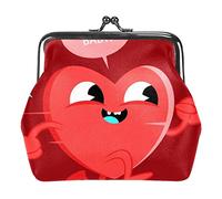 Red Heart Coin Purse Wallet Bag Change Pouch Gifts for Women Kids Girls Key Holder