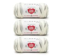 Red Heart Flower Power Lot de 3 pelotes de fil All in One en 100% acrylique #4 peigné (moyen) 400 m pour tricot/crochet - 250 g