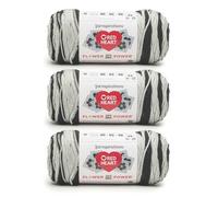Red Heart Flower Power Lot de 3 pelotes de fil Dahlia noir - 250 g - 100% acrylique - #4 peigné (moyen) - 400 m - Pour tricot/crochet