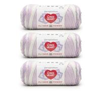 Red Heart Flower Power Wisteria All in One Lot de 3 paquets de 250 g - 100% acrylique - #4 peignée (moyenne) - 400 m - Tricot/Crochet