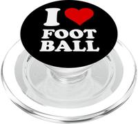 Red Heart : J'adore Le Football PopSockets PopGrip pour MagSafe