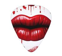 Red Heart Lips and Love Lot de 12 médiators pour guitare - Confortables et polyvalents pour tous les styles de guitare et joueurs