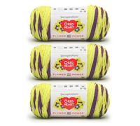 Red Heart Lot de 3 pelotes de fil Dapper Daphne All in One Flower Power - 250 g - 100% acrylique - #4 peigné (moyen) - 400 m - Pour tricot/crochet