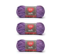 Red Heart Lot de 3 pelotes de fil doux et plumeux de 113 g - Acrylique - 4 moyens (peignés) - 220 m - Tricot, crochet et travaux manuels