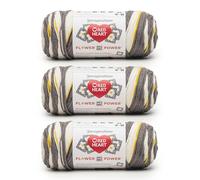 Red Heart Lot de 3 pelotes de fil Flower Power Daisy do All in One - 250 g - 100% acrylique - #4 peigné (moyen) - 400 m - Pour tricot/crochet