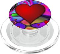 Red Heart Purple Cute Pink Coquette Valentine's Love Girly PopSockets PopGrip pour MagSafe