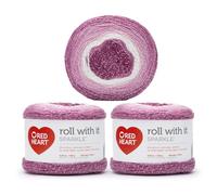 Red Heart Roll with It Sparkle Lot de 3 pelotes de fil Pixie