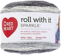 Red Heart Roll With It Sparkle Yarn-Diamonds
