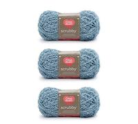 Red Heart Scrubby Glacier Lot de 3 pelotes de fil en polyester 100 g 4 moyens (peigné) 91 m