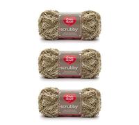 Red Heart Scrubby Lot de 3 pelotes de laine amande