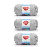 Red Heart Soft Baby Steps Lot de 3 paquets de fil éléphant 141 g - Acrylique - 4 moyens (peignés) - 220 m - Tricot, crochet et travaux manuels