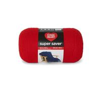 Red Heart Super Saver Fil laine rouge cerise de 1 000 g, 100% acrylique, peignée #4, moyen, 1 700 m, pour tricot, crochet, travaux manuels et amigurumi