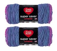 Red Heart Super Saver Jumbo Sweet Treat Lot de 2 paquets de 283 g - Acrylique - 4 moyens (peignés) - 450 m - Tricot/crochet