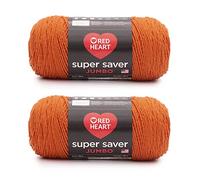 Red Heart Super Saver Lot de 2 pelotes de fil Jumbo Carotte