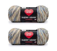 Red Heart Super Saver Lot de 2 pelotes de fil Jumbo Mirage