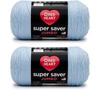 Red Heart Super Saver Lot de 2 pelotes de laine jumbo Bleu clair