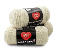 RED HEART Super Saver Lot de 3 Pelote de fils à tricoter, Aran