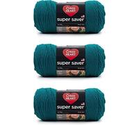 Red Heart Super Saver Lot de 3 - Bleu sarcelle véritable - 198 g - Acrylique - 4 moyen (peigné) - 300 m - Tricot, crochet, artisanat et amigurumi