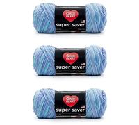 Red Heart Super Saver Lot de 3 pelotes de laine, bleu (Ocean)