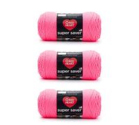 Red Heart Super Saver Lot de 3 - Pretty N' Pink - 198 g - Acrylique - 4 Medium (peigné) - 300 m - Tricot, crochet, artisanat et amigurumi