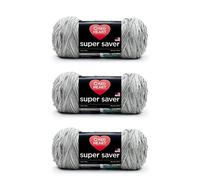 Red Heart Super Saver Lot de 3 stéatite en acrylique 198 g 4 moyens (peignés) 300 m pour tricot, crochet, travaux manuels et amigurumi