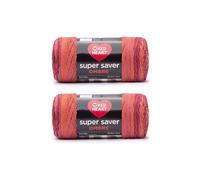 Red Heart Super Saver Ombre Hot Sauce Lot de 2 paquets de 283 g - Acrylique - 4 Medium (peigné) - 450 m - Tricot/crochet, 4,25 x 10,5 x 4,25