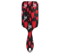 Red Hearts Peigne démêlant anti-statique Brosse à cheveux Wet Dry
