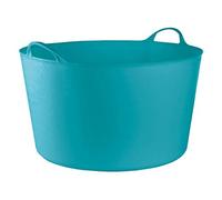 RED HOG Container Bucket Basket Flexible Flexi Multifunctional, Ecurie, Jardin, Garage, Alimentation Animale, Stockage, Transport, Arrosage, Lavage, Résistance 120 kg, 55x35x44,5cm 55L Turquoise