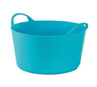 RED HOG Container Bucket Basket Flexible Flexi Multifunctional, Ecurie, Jardin, Garage, Alimentation Animale, Stockage, Transport, Arrosage, Lavage, Résistance 120 kg, 35x23x30 cm 14 L Turquoise