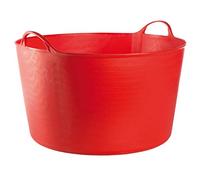 RED HOG Container Bucket Basket Flexible Flexi Multifunctional, Ecurie, Jardin, Garage, Alimentation Animale, Stockage, Transport, Arrosage, Lavage, Résistance 120 kg, 55x35x44,5cm 55L Rouge