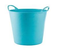 RED HOG Container Bucket Basket Flexible Flexi Multifunctional, Ecurie, Jardin, Garage, Alimentation Animale, Stockage, Transport, Arrosage, Lavage, Résistance 120 kg, 34x29,5x26,5cm 26L Turquoise