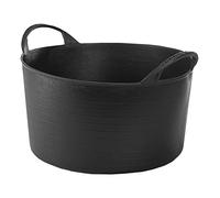 RED HOG Conteneur Seau Panier Flexible Multifonctionnel, pour Maison, Écurie, Jardin, Garage, Animal, Stockage, Transport, Lavage, Alimentation, Lavage, Capacité de Levage Jusqu'à 120kg, 14L Noir