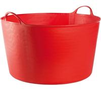 RED HOG Container Bucket Basket Flexible Flexi Multifunctional, Ecurie, Jardin, Garage, Alimentation Animale, Stockage, Transport, Arrosage, Lavage, Résistance 120 kg, 55x35x44,5cm 55L Rouge