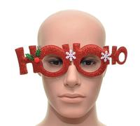 Red Hoo Lunettes de Noël Taille unique Déguisement de Noël Accessoires de fête Fournitures de Noël