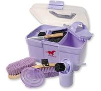 Red Horse Equestrian Hoofpick Dandy Brosse pour le corps Étrille Éponge Kit de toilettage