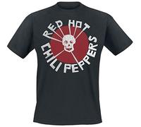 Red Hot Chili Peppers - T-Shirt # L Unisex Black # Flea Skull [Import]